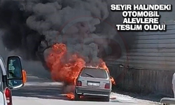 Seyir halindeki otomobil alevlere teslim oldu!