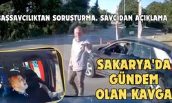 Sakarya'da savcı ile minibüs şoförünün trafikteki kavgası kamerada