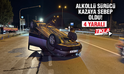 Alkollü sürücü kazaya sebep oldu!