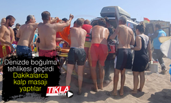 Boğulma tehlikesi geçiren adama dakikalarca kalp masajı yaptılar