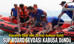 Sapanca Gölü'nde 35 kişi mahsur kaldı