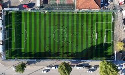 Harmanlıkspor'da Büyükşehir'in yenilediği zeminde ilk düdük çaldı