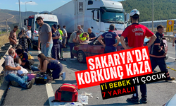 Sakarya'da korkunç kaza: 1'i bebek 1'i çocuk 7 yaralı!