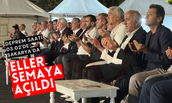 Saat 03.02'de Sakarya'da eller semaya açıldı