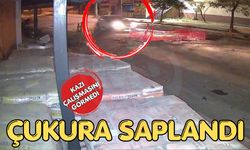 Kazı çalışmasını görmedi! Çukura saplandı