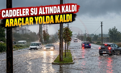 Caddeler su altında kaldı! Araçlar arızalandı