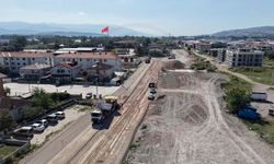 Hanlı-OSB arası duble yolda çalışmalar hızlandı