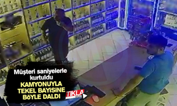 KAMYONUYLA TEKEL BAYİSİNE BÖYLE DALDI!