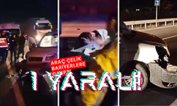 Araç çelik bariyerlere çarptı: 1 yaralı!