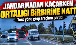 Jandarmadan kaçarken ortalığı birbirine kattı