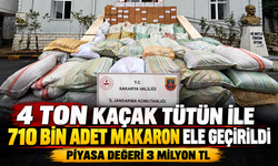 4 ton kaçak tütün ile 710 bin adet makaron ele geçirildi