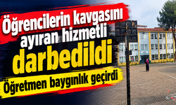 Öğrencilerin kavgasını ayıran hizmetli darbedildi