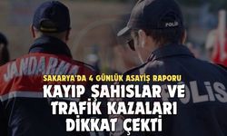 Sakarya’da 4 günlük asayiş raporu