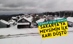 Yağmur ve sel derken, Sakarya’ya mevsimin ilk karı düştü