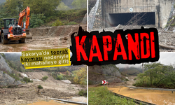 Sakarya'da toprak kayması nedeniyle iki mahalleye giriş kapandı