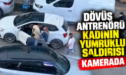 Dövüş antrenörü kadının yumruklu saldırısı kamerada