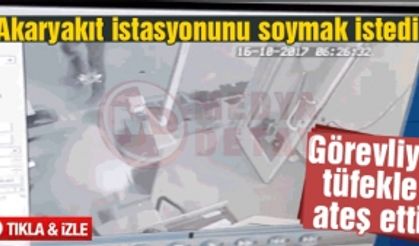 Akaryakıt istasyonunu soymak istedi