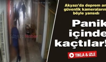 Akyazı'da deprem anı güvenlik kameralarına böyle yansıdı