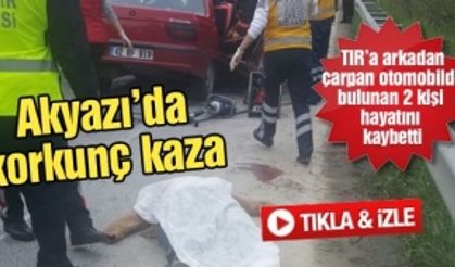 Akyazı’da korkunç kaza