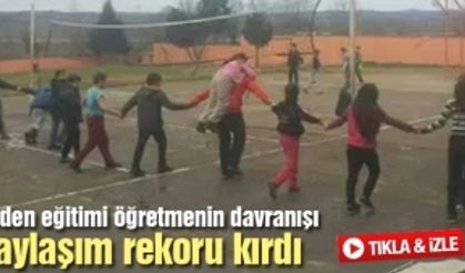 Beden eğitimi öğretmenin bu davranışı paylaşım rekoru kırdı