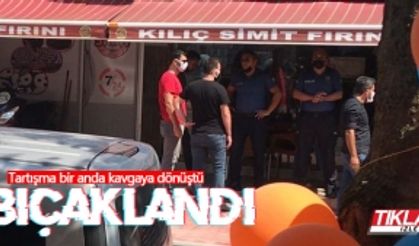 Kavgada aldığı bıçak darbesiyle yaralandı