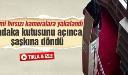 Cami hırsızı umduğunu bulamadı