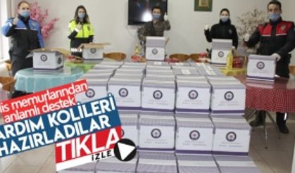 Polis memurlarından anlamlı destek