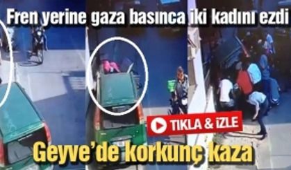 Fren yerine gaza basınca iki kişiyi kadını ezdi