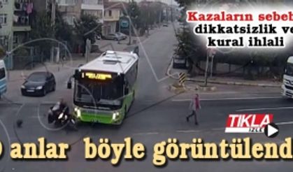 Kazaların sebebi dikkatsizlik ve kural ihlali