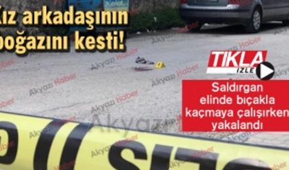 Kız arkadaşının boğazını kesti!