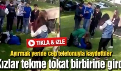 Kız öğrenciler tekme tokat birbirine girdi