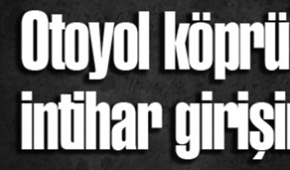 Otoyol köprüsünde intihar girişimi