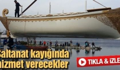 Saltanat kayığı uzun uğraşlar sonrası göle indirildi