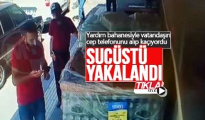 Cep telefonu hırsızı suçüstü yakalandı