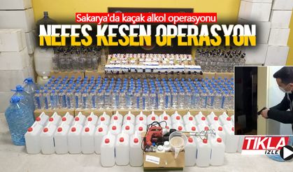 Sakarya'da kaçak alkol operasyonu