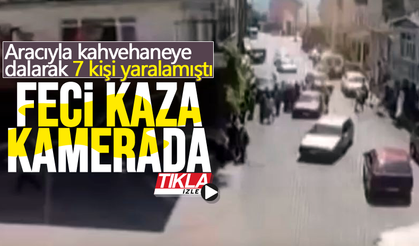 7 kişinin yaralandığı kaza kamerada!