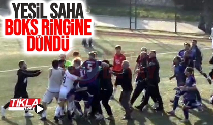 Son düdükle yeşil saha boks ringine döndü!