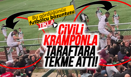 Futbolcu taraftarın kafasına çivili kramponla vurdu!