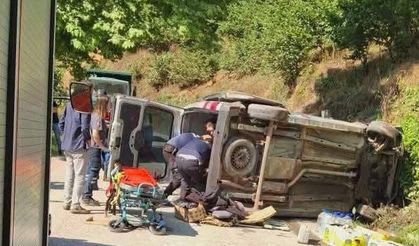 Otomobil kanala düştü! 1 yaralı