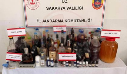Sakarya'da jandarmadan sahte alkol operasyonu!
