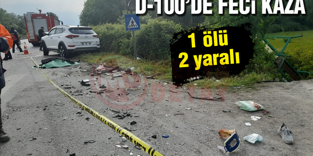 D-100’de feci kaza! 1 ölü, 2 yaralı