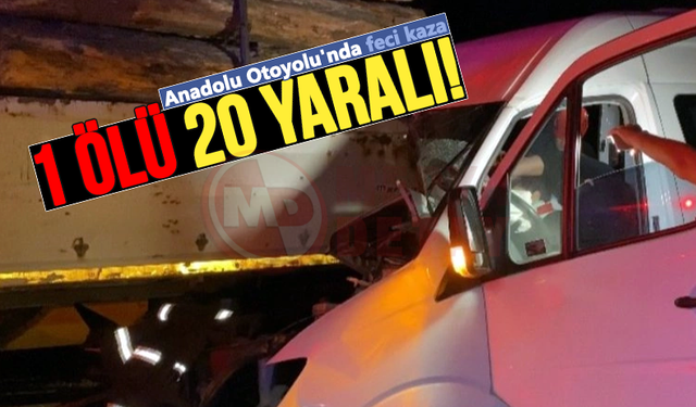 Anadolu Otoyolu'nda kaza: 1 ölü, 20 yaralı