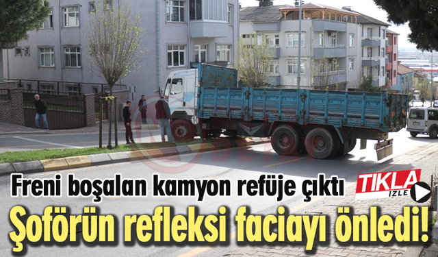 Şoförün refleksi faciayı önledi!