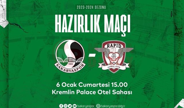 Sakaryaspor ile Rapid Bükreş hazırlık maçı yapacak