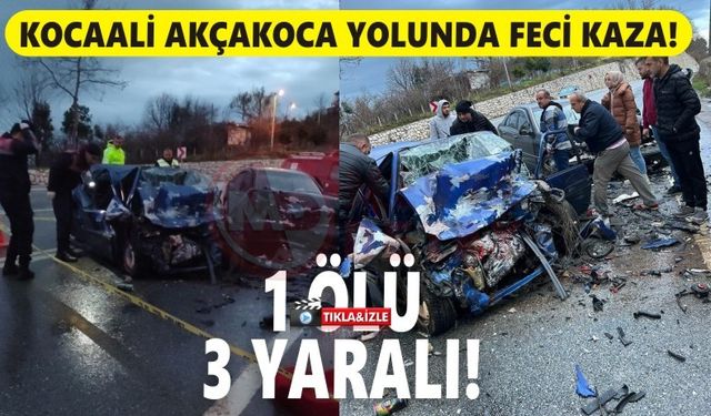 Kocaali Akçakoca yolunda feci kaza!