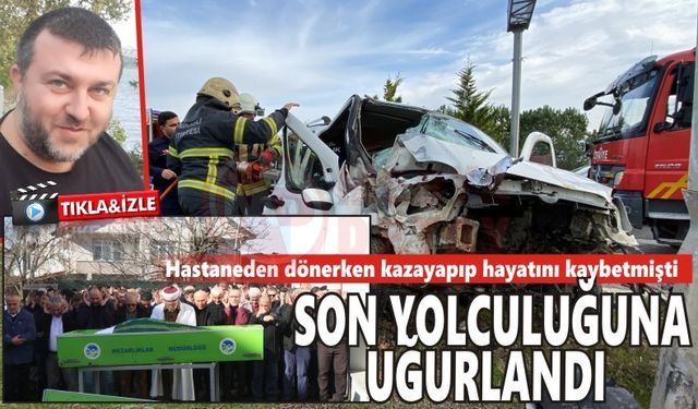 Hastaneden dönerken kaza yapmıştı