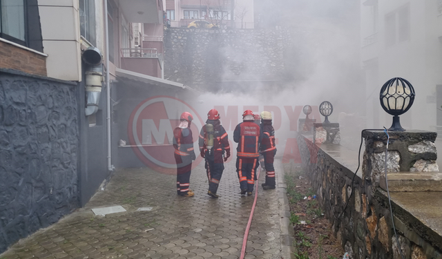 Spor salonunda yangın paniği!