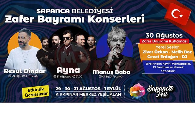 Sapanca da El Sanatları Festivali başlıyor