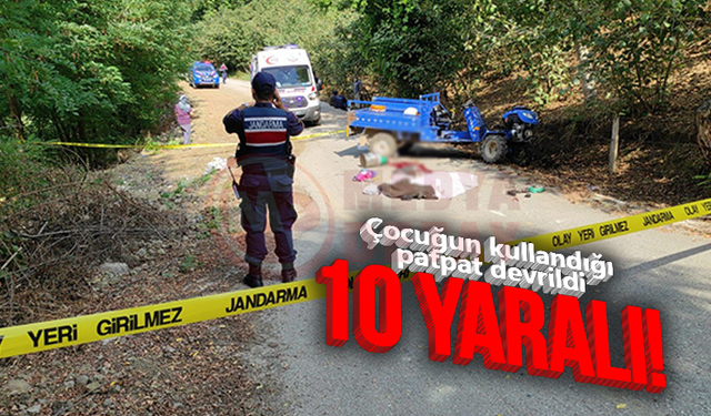 Çocuğun kullandığı patpat devrildi: 10 yaralı!