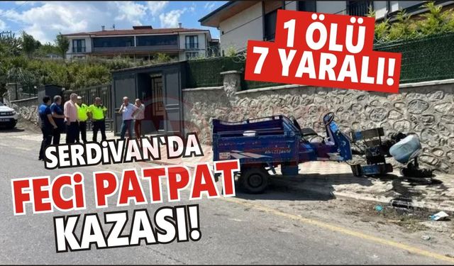 Pat pat duvara çarparak devrildi: 1 ölü, 7 yaralı